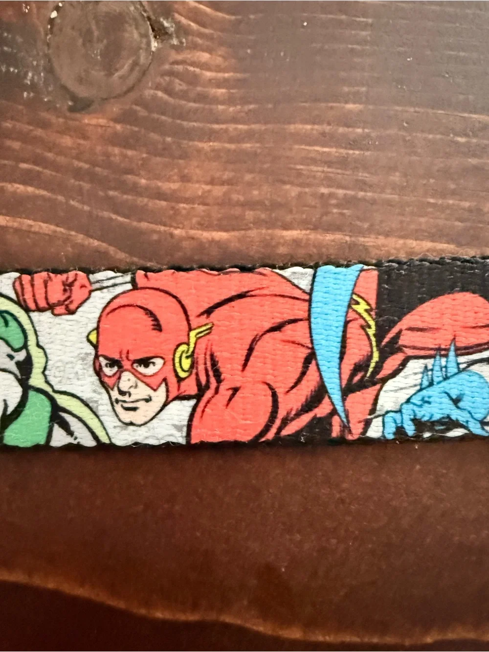DC Comics Justice League Graphic Belt - Red, White, Black, Blue
